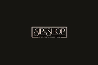 design growing boutique bar concept logo