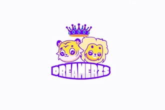 eye catching kids clothing brand crown logo