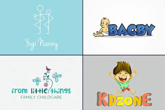 design unique childcare daycare logo for you