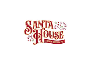 santa clause house logo design