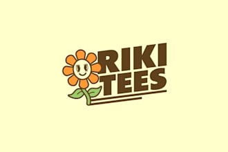 mid century custom tee shirt print shop logo