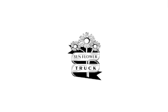 design masterfully refined sun flower truck logo