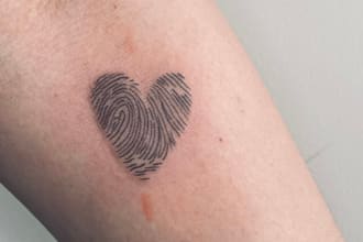 vector trace fingerprint for tattoo or jewelry engraver