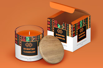 do candle label,candle logo and product label design