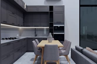 present interior designs with corono render