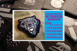 do custom pvc rubber patches designed digitized and shipped
