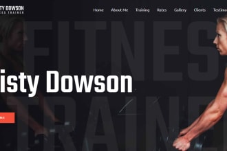 create a stunning gym and  fitness website with responsive design