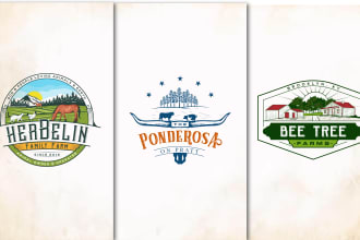 design custom retro vintage outdoors logo design