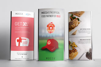 design customized standee, rollup, retractable banners