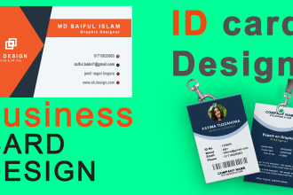 do id card design, name card, lanyards or ribbon in 8 hrs