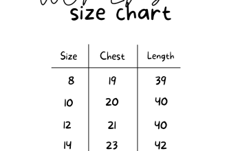 create size chart and size guide