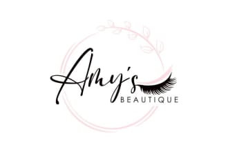 do a watercolor beauty eyelash and cosmetic logo