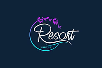 tropical resort lifestyle logo