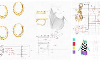 draw jewellery sketches and technical details