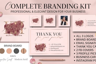 do beauty, cosmetic or boutique logo design and branding kit