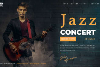 design concert poster, event flyer for you