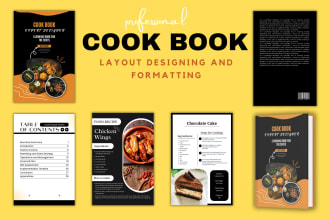 format or cookbook, ebook, recipe book, book cover for amazone KDP