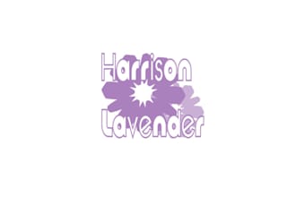 design improving over time organic lavender farm logo