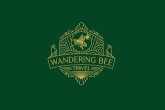 art deco luxury travel company logo