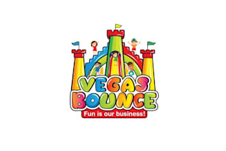 bounce house rental logo design