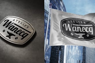 provide a unique retro vintage badge logo with new concepts