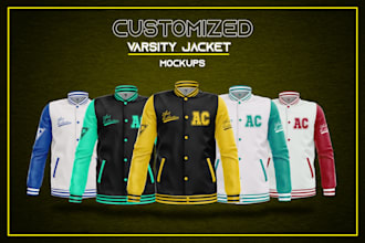 design streetwear varsity jacket mockups