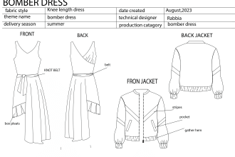 do tech pack sketch and clothing apparel technical sketch