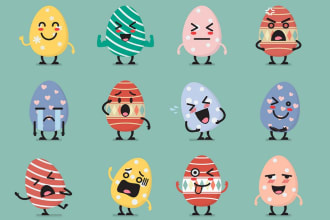 make a cartoon, mascot, character, emoji and gaming logo