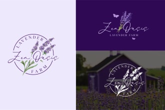 design hand drawn vintage, boho and botanical logo