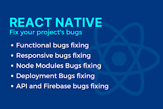 fix react native app bugs and errors