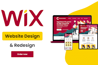create wix website design or redesign wix website, wix online store