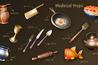 create low poly props