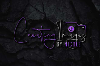 design hand drawn photography signature logo or watermark with all files