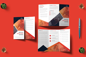 design product brochure bifold trifold gatefold brochure or business catalog