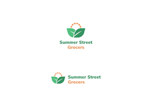 local organic grocery store logo design