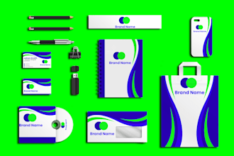 design professional stationery kit and business card, letterhead