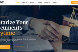 build a highly responsive notary website, lawyer website, attorney website