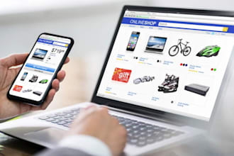 create an online shopping website and web android app