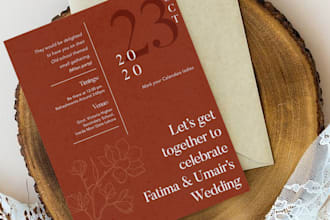 design invitation cards and business cards in 24hrs