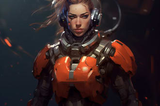 do  unique sci fi character and sci fi art