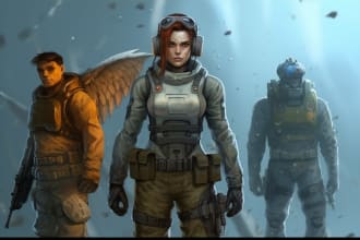 do  a sci fi art , sci fi character and concept art