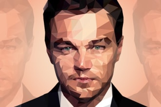 made geomatric and polygonal low poly vector illustrations