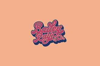 design feminine vintage logo clothing company
