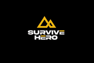 design powerful survival outdoor brand logo