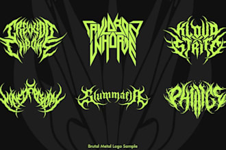 make custom brutal death metal logo for your band