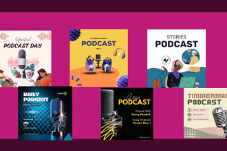 create podcast cover design, podcast logo, podcast artwork