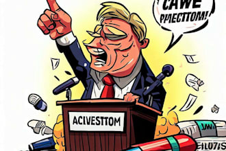 create a political cartoon