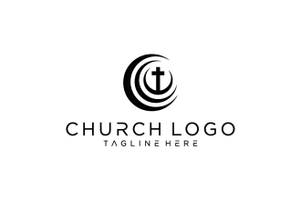 design religious church logo with creative thinking