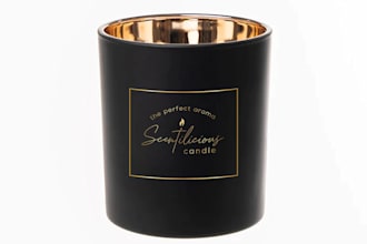 do candle label and product label design or packaging