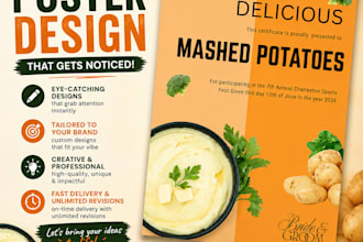 design modern promotional posters and flyers